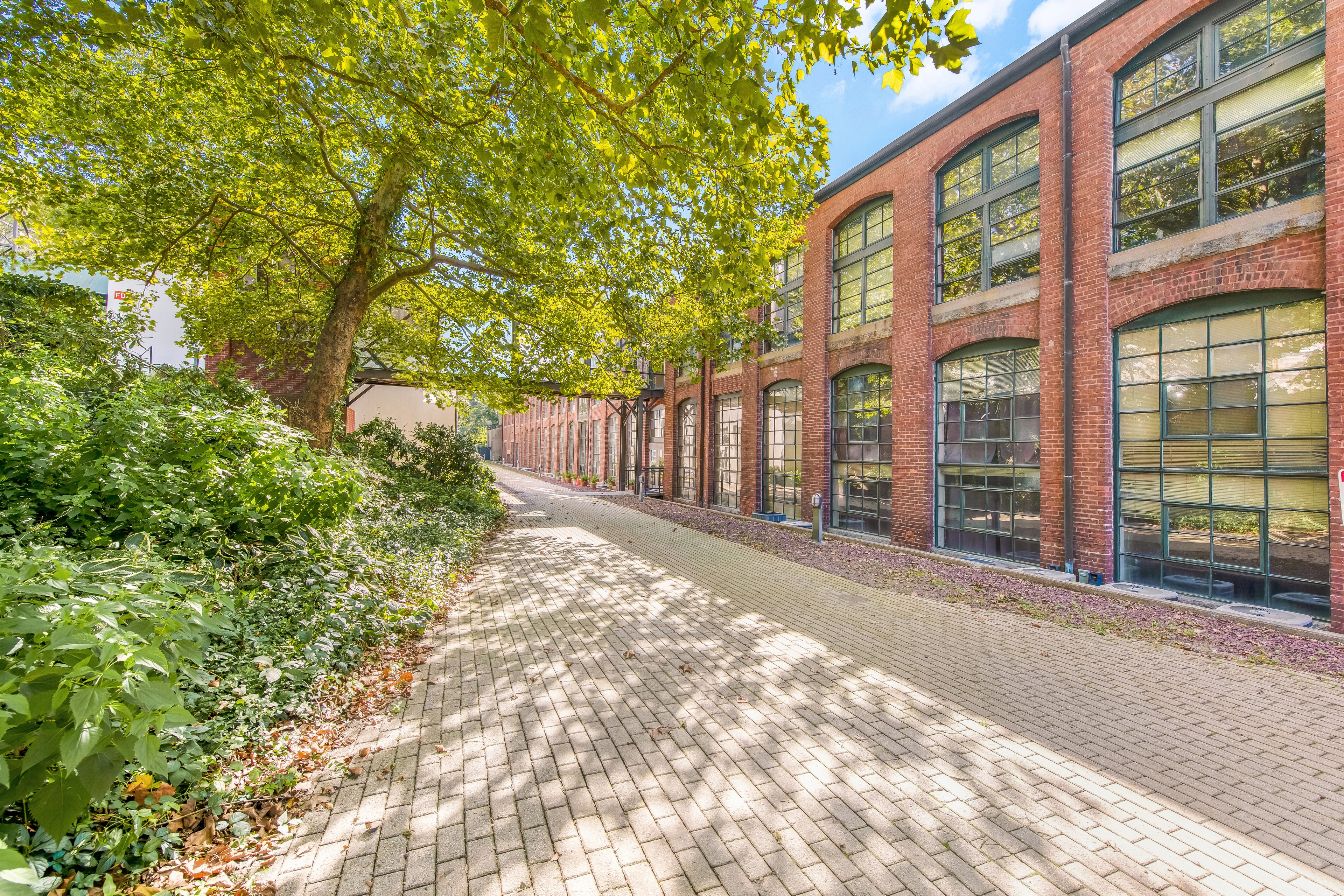 Brick and greenery