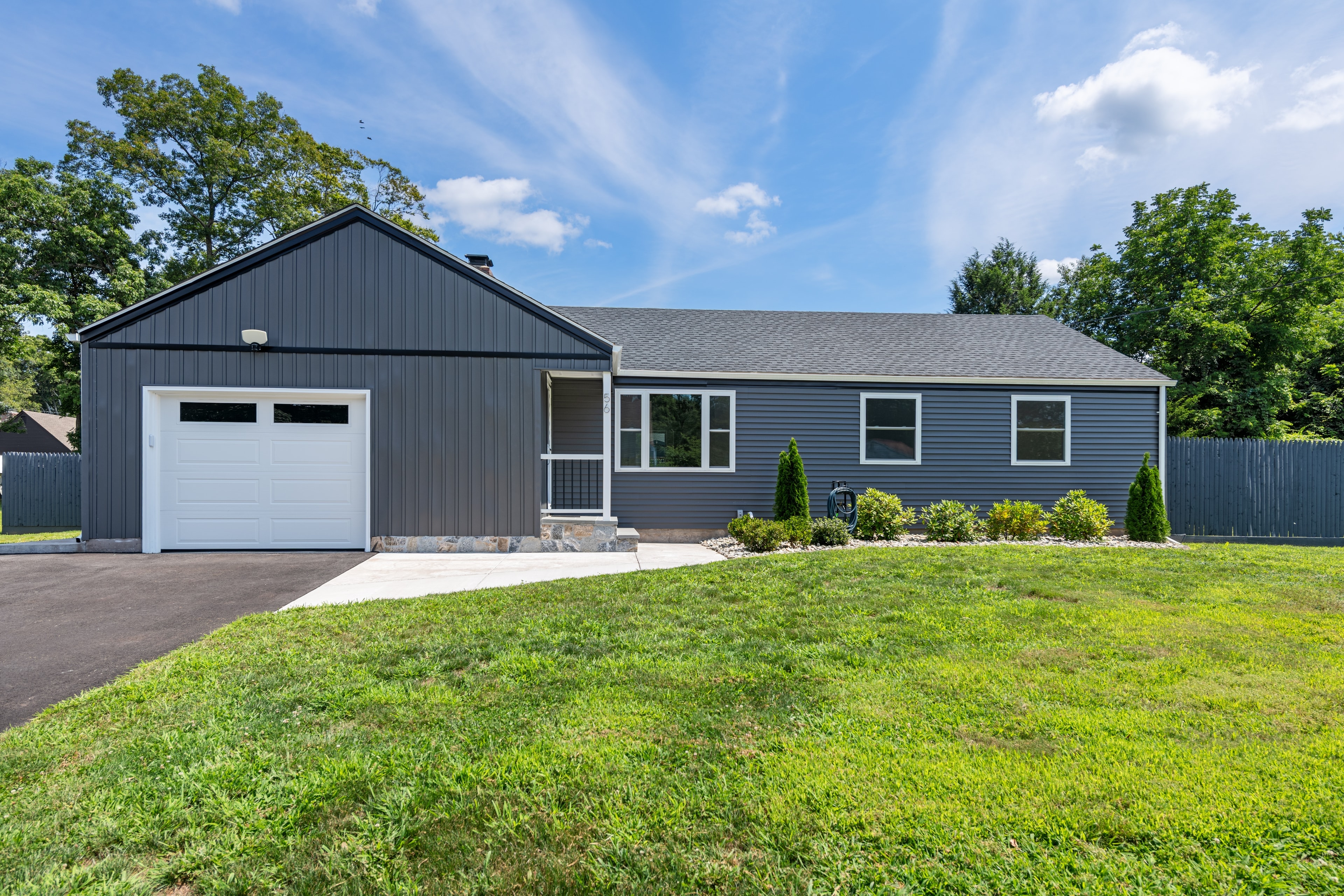 Gray ranch, fresh curb appeal