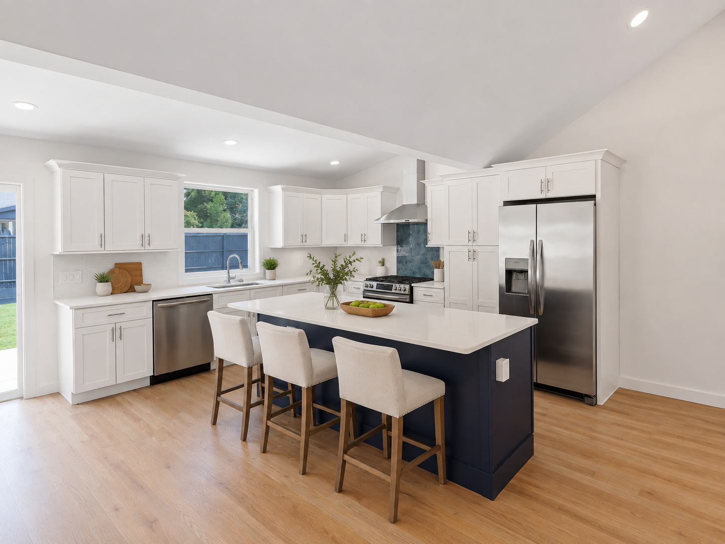 Kitchen, staged to sell